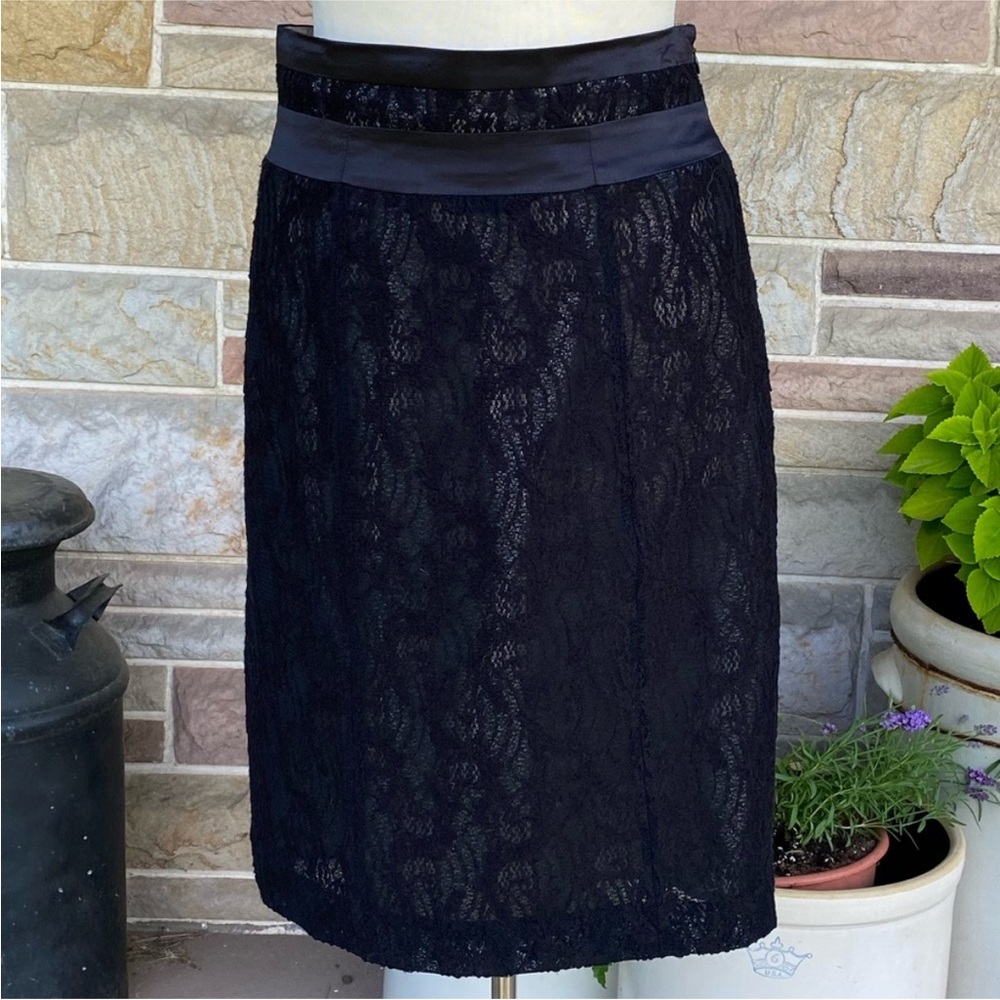 Worthington Black Lace Pencil Skirt